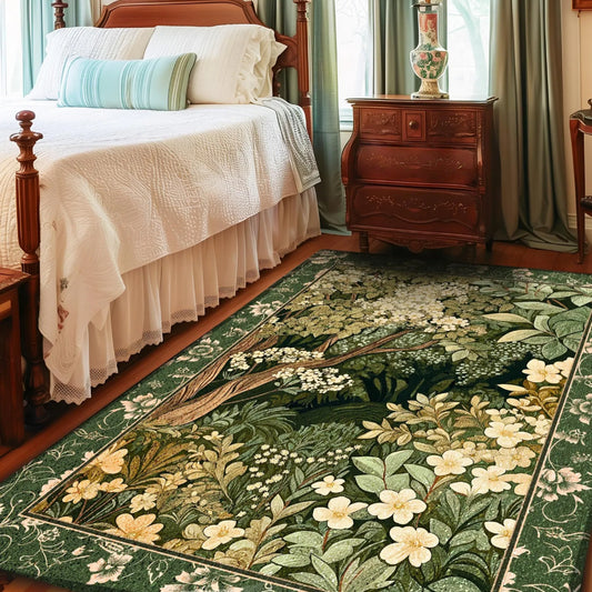 Aesthetic Sage Green Accent Rug Cottagecore