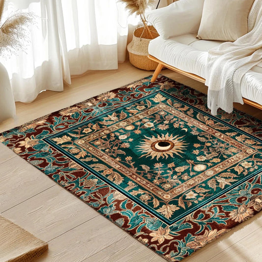 Moon and Sun Ethereal Bohemian Rug Astrology Witchy