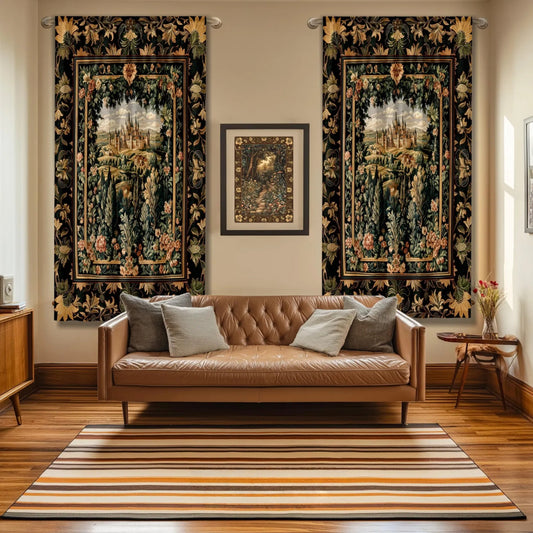 Dark Academia Victorian Royal Blackout Curtains