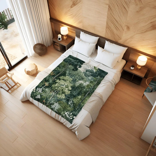 Nature Throw Blanket Vintage Forestcore Woodland Aesthetic