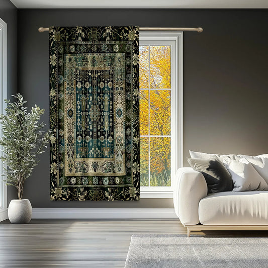 Sage Green Boho Blackout Curtains Cottagecore