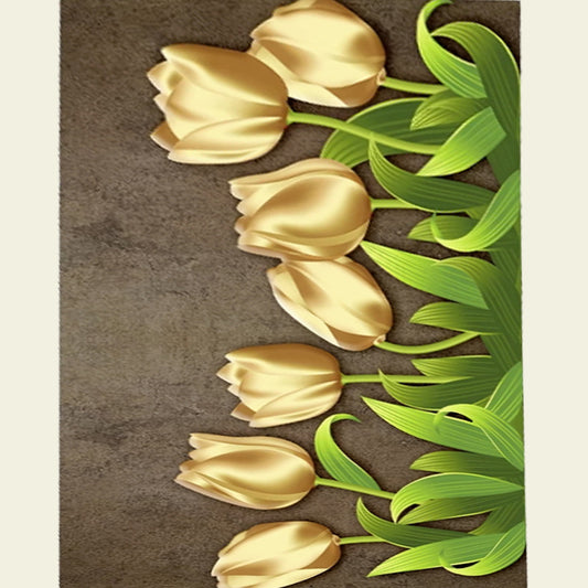 Tulip Flower Rug Machine Washable