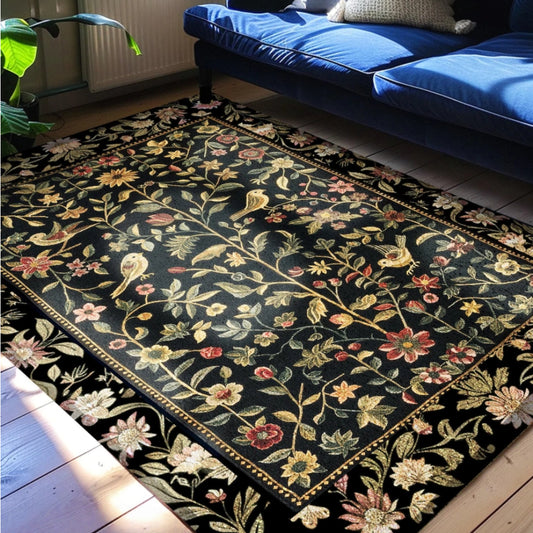 Wildflower Aesthetic Area Rug Rustic Home Decor