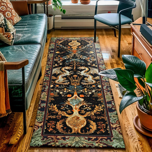 Rococo Dragon Rug Baroque Art