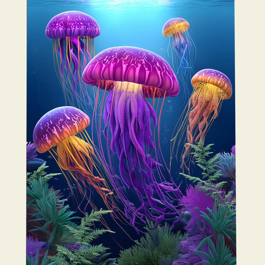 Colorful Jellyfish Rug