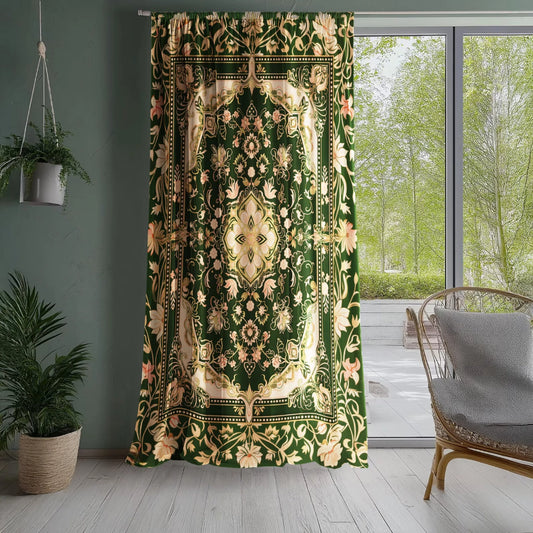 Mystic Florals Boho Blackout Curtains Cottagecore