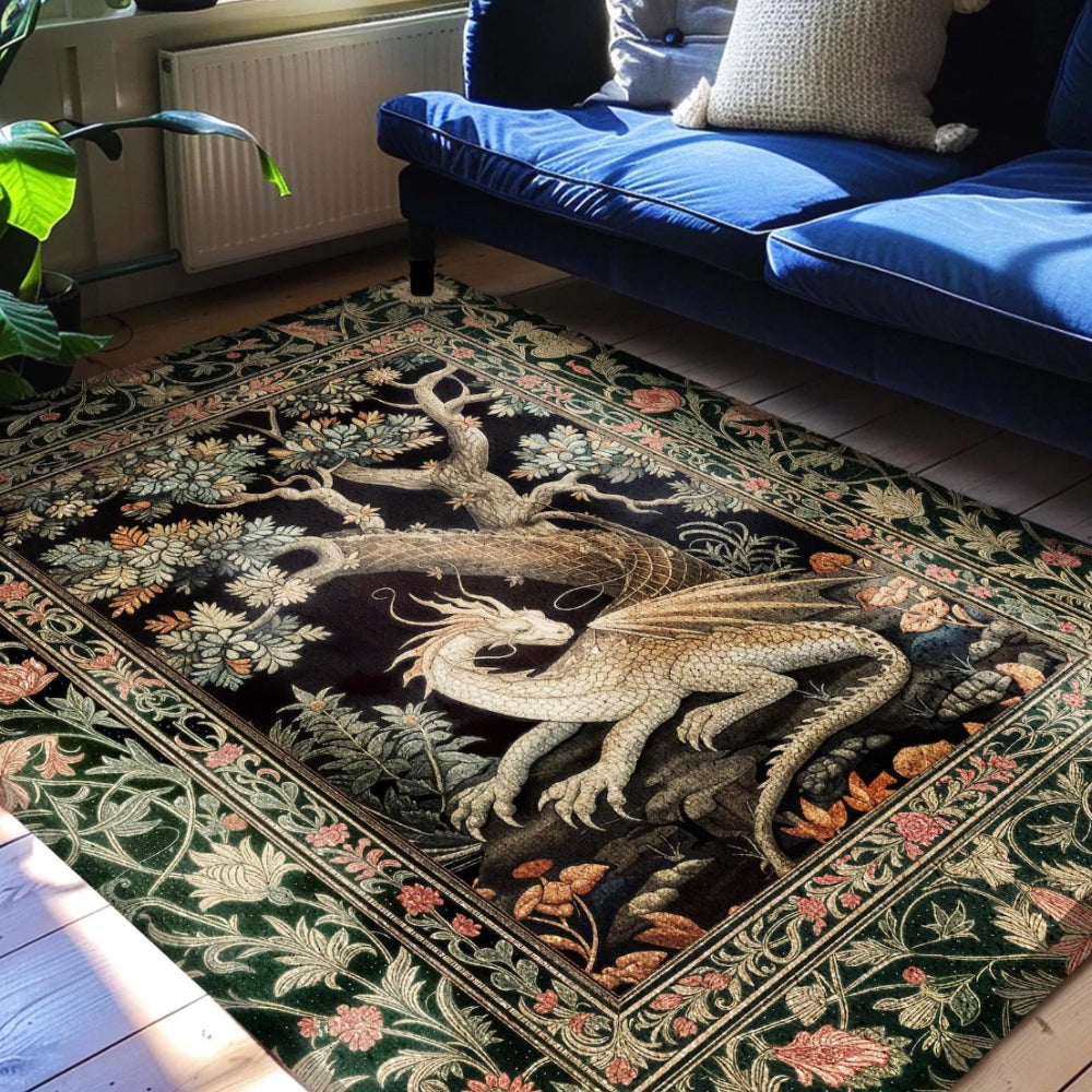 Dark Academia Gothic Decor Rug