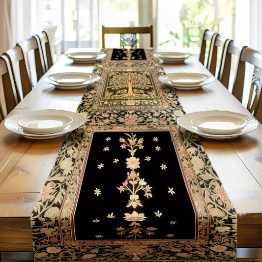 Tree of Life Table Runner Baroque Forest Gothic Cottagecore Decor
