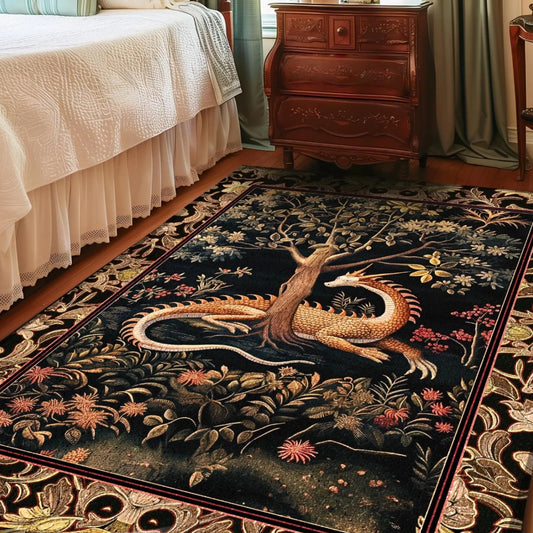 Ancient Dragon Art Area Rug Folklore Home