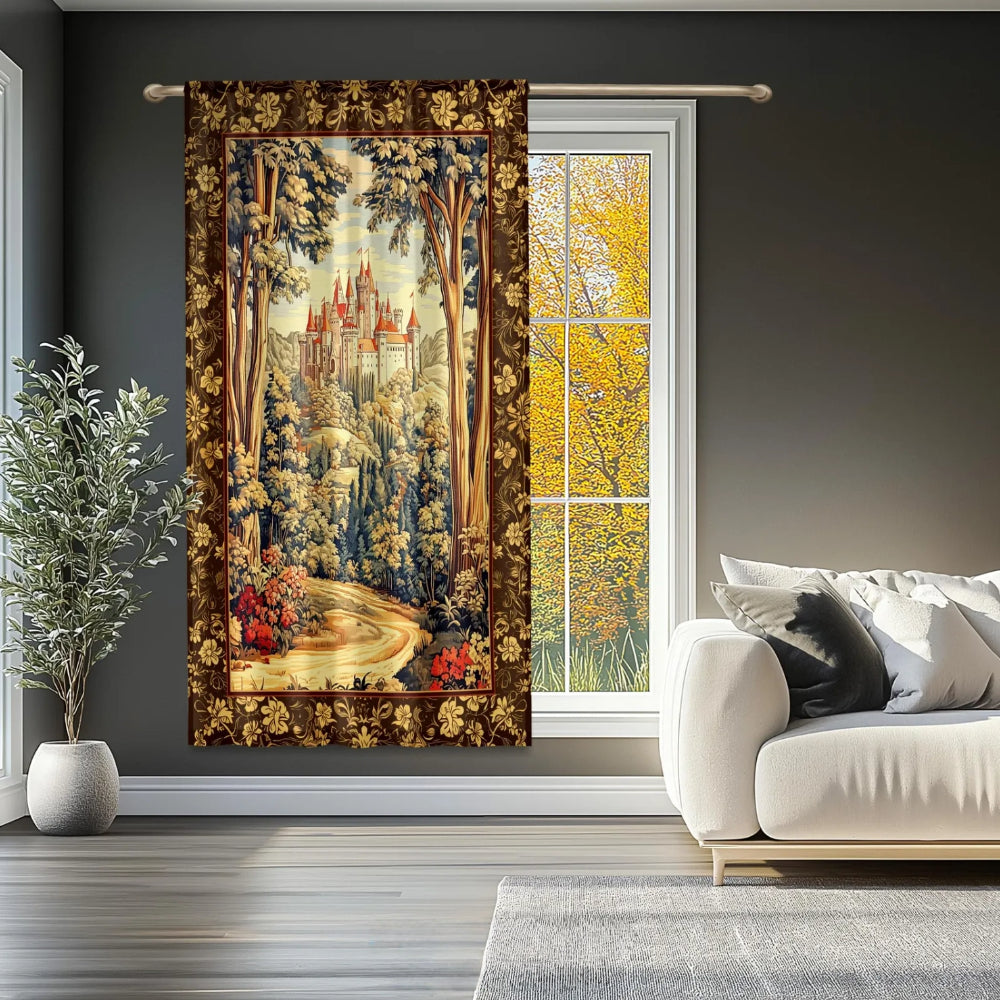 Fairytale Castle Blackout Curtains Woodland Folklore Aesthetic