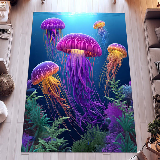 Colorful Jellyfish Rug