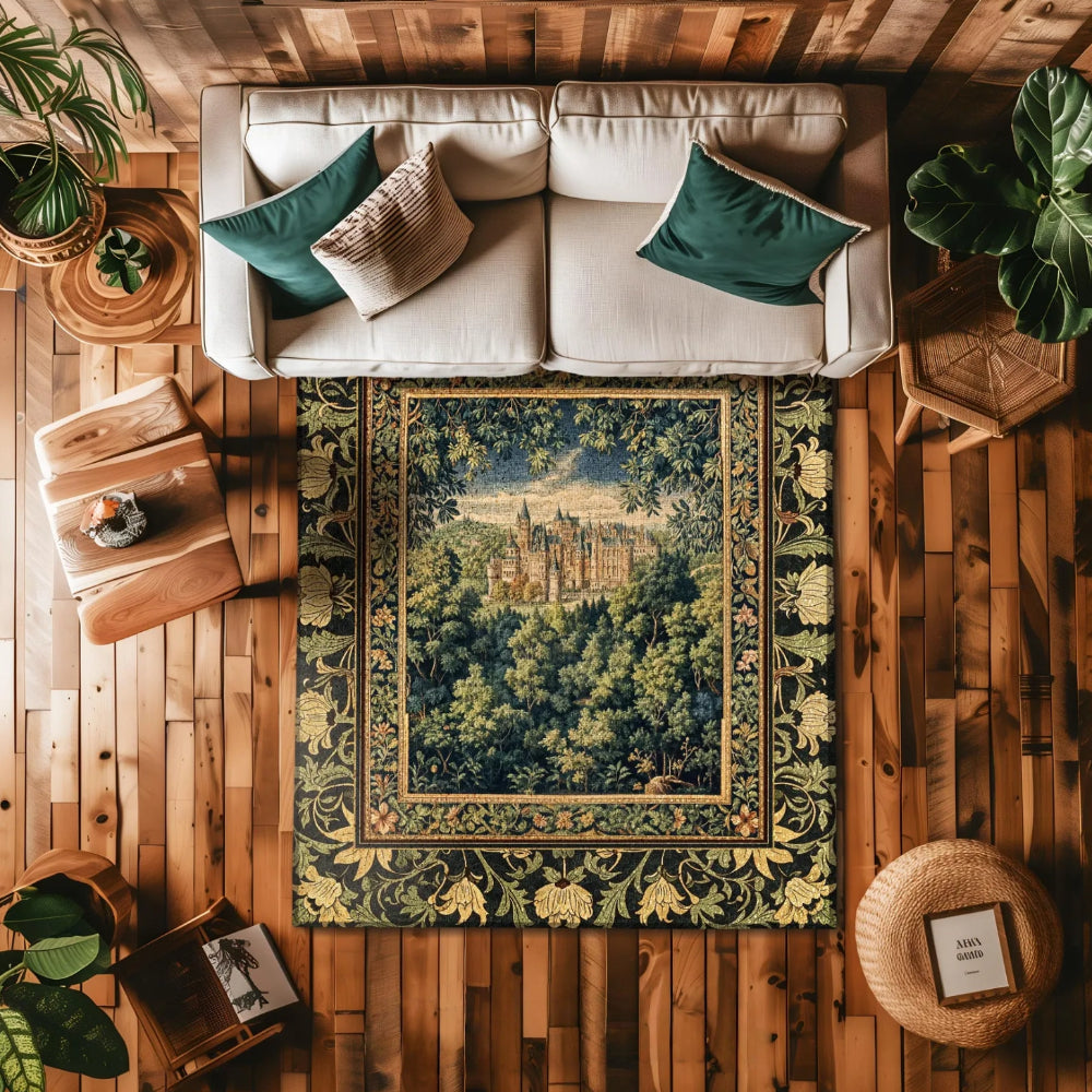 Ethereal Fairytale Fantasy Castle Rug