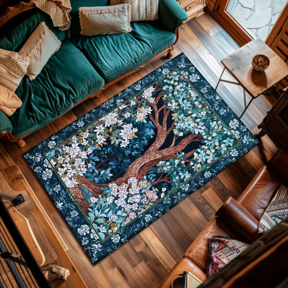 Bohemian Tree Rug Woodland Magical Folklore