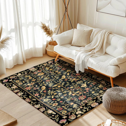 Wildflower Aesthetic Area Rug Rustic Home Decor