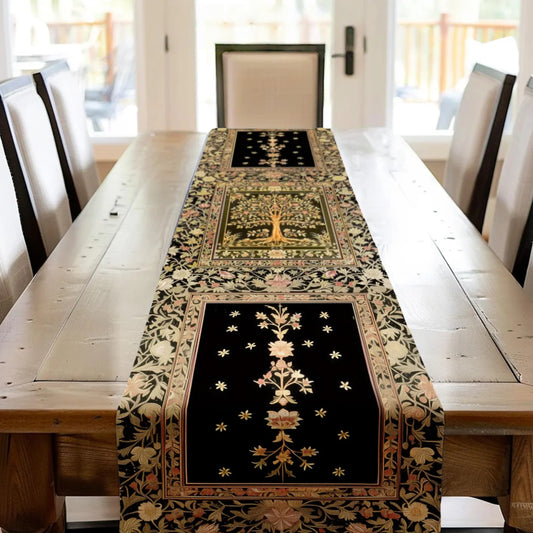 Tree of Life Table Runner Baroque Forest Gothic Cottagecore Decor
