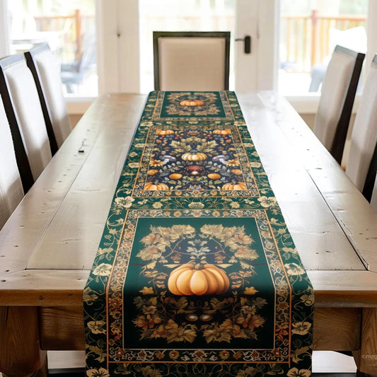 Cottagecore Pumpkin Table Runner Vintage Aesthetic