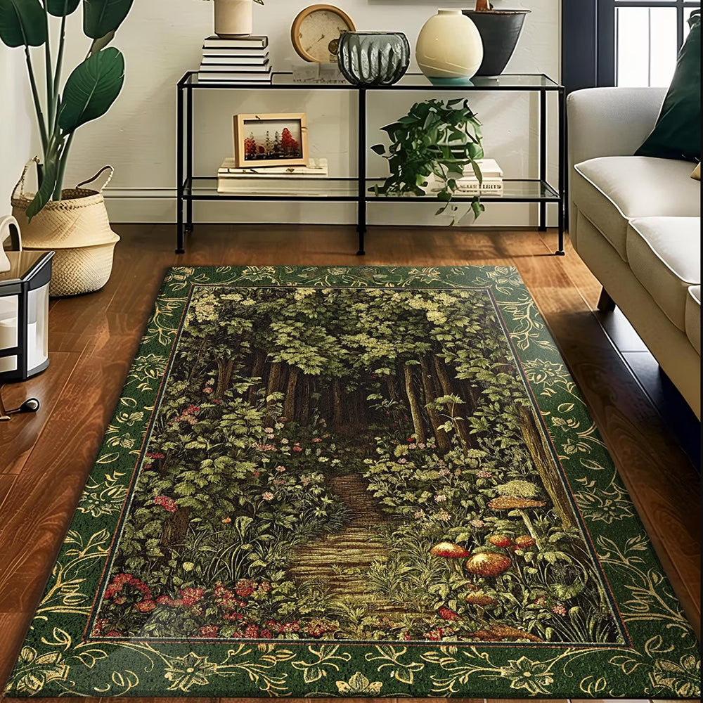 Fairytale Forest Botanical Accent Rug Machine Washable