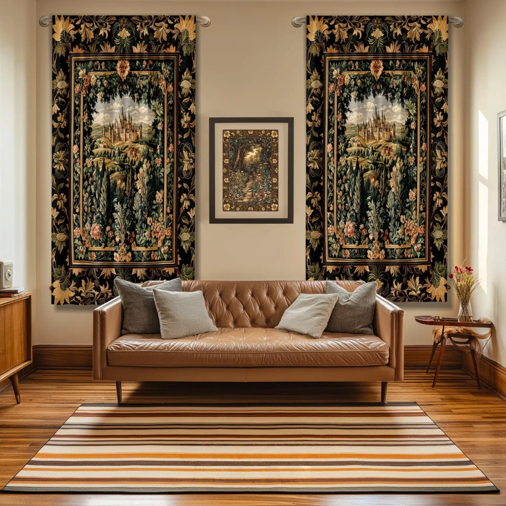 Dark Academia Victorian Royal Blackout Curtains