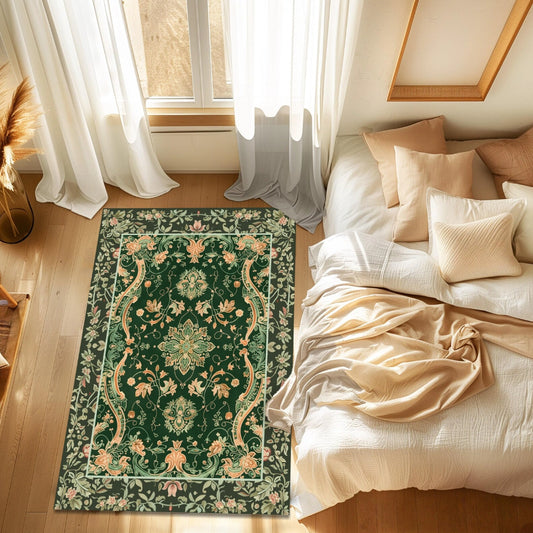 Mystic Cottagecore Accent Rug Emerald Green