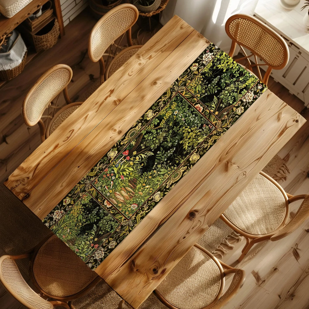 Forest Mystical Table Runner Forest Inspired Botanical Aesthetic