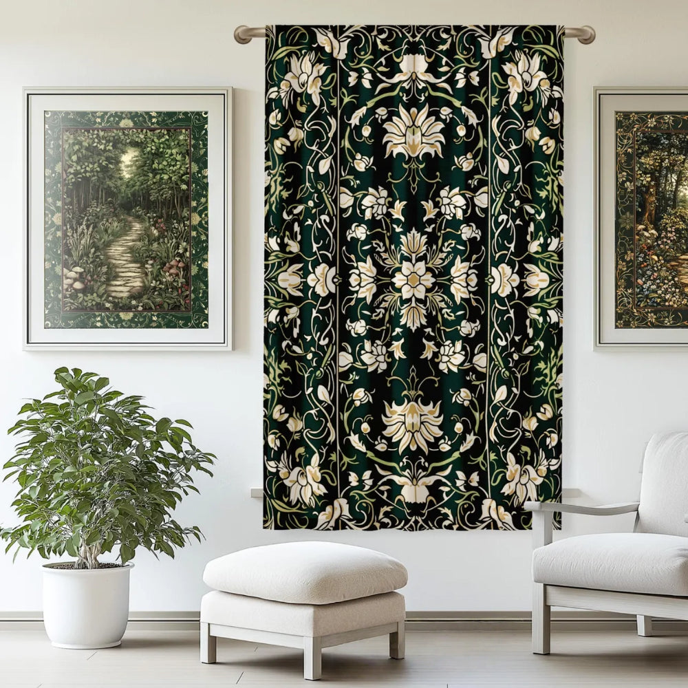 Forest Green Blackout Curtains Renaissance Revival Art