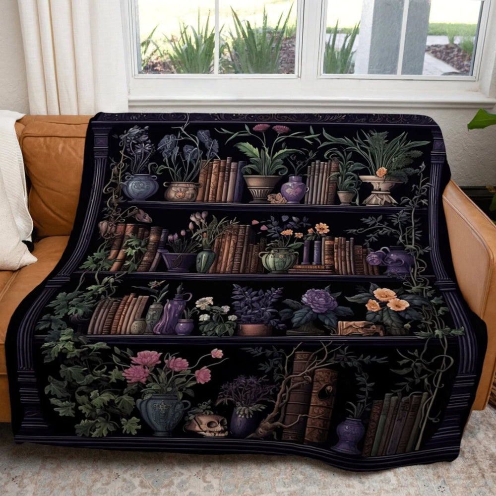 Book Lover Throw Blanket Dark Academia
