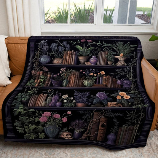 Book Lover Throw Blanket Dark Academia