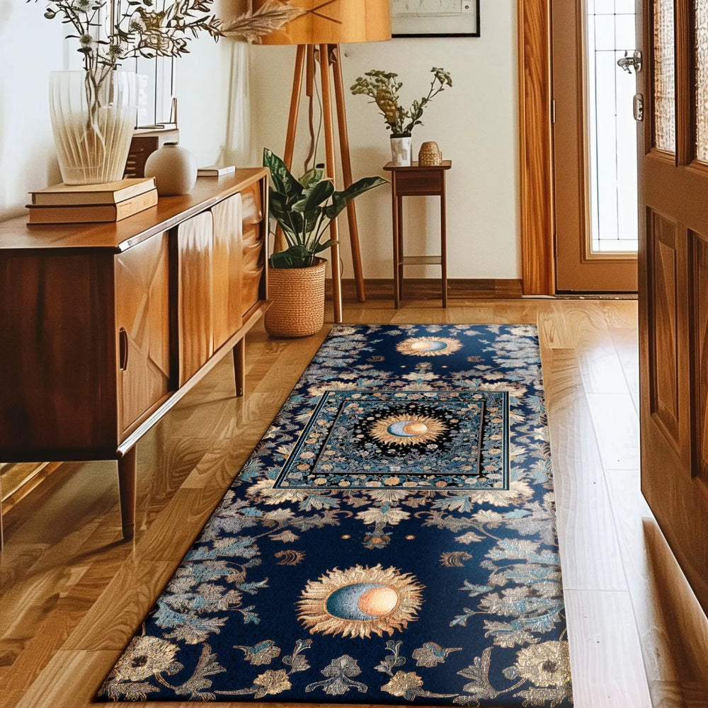 Lunar Energy Peaceful Bedroom Rug Astrology Mystic Whimsical