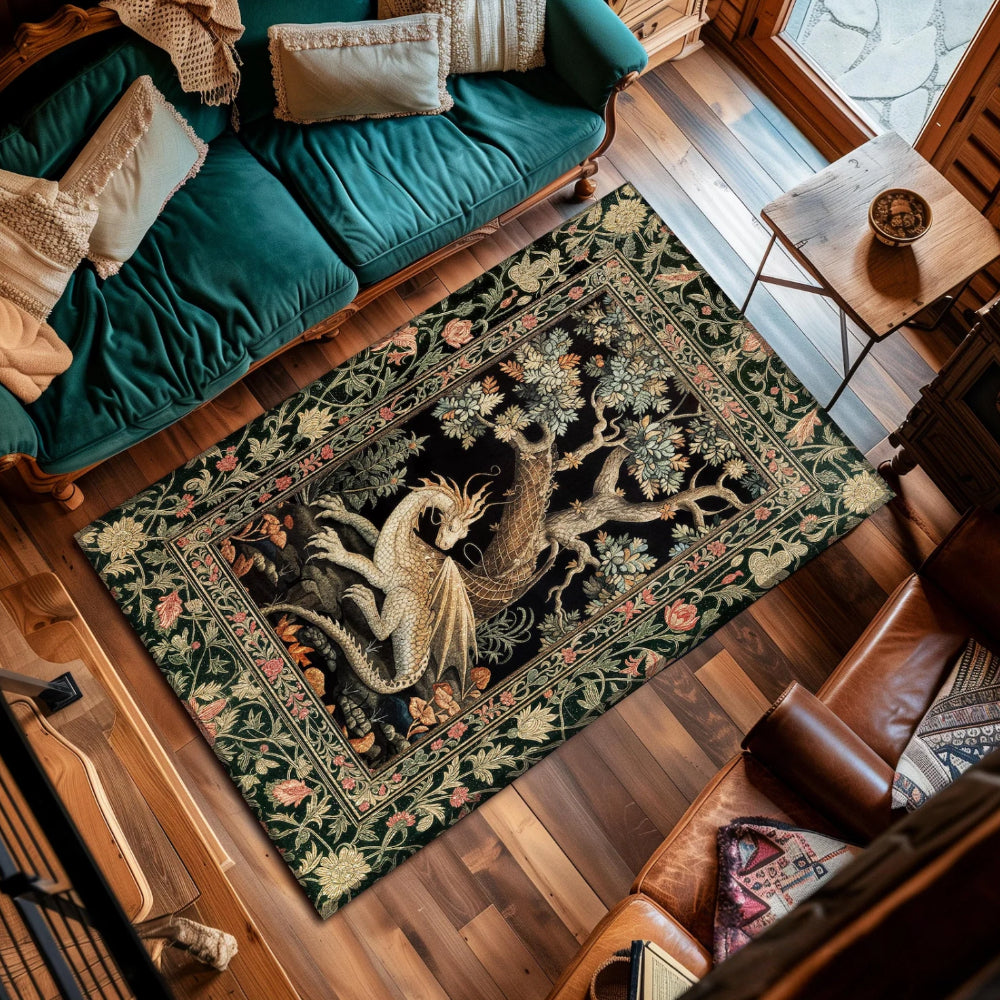 Dark Academia Gothic Decor Rug
