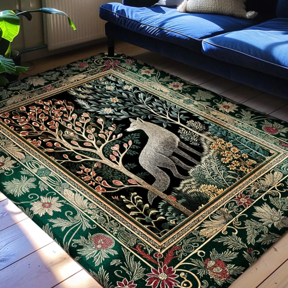 Danish Folk Art Forest Woodland Rug