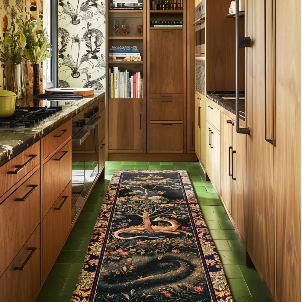 Ancient Dragon Art Area Rug Folklore Home