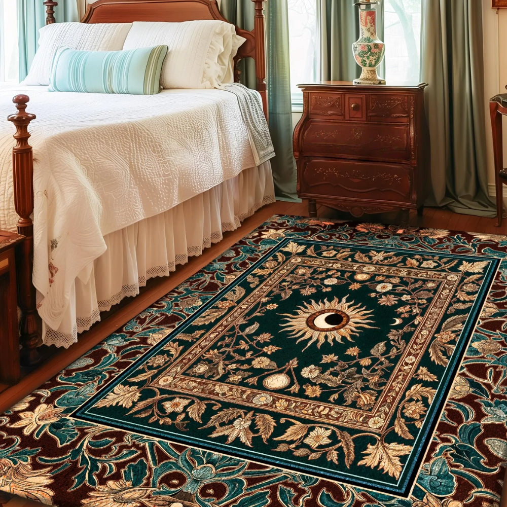 Moon and Sun Ethereal Bohemian Rug Astrology Witchy