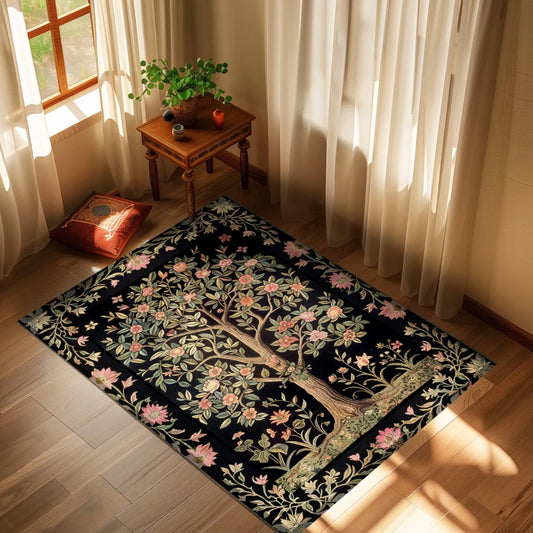 Tree of Life Area Rug Cottagecore Earth Tone