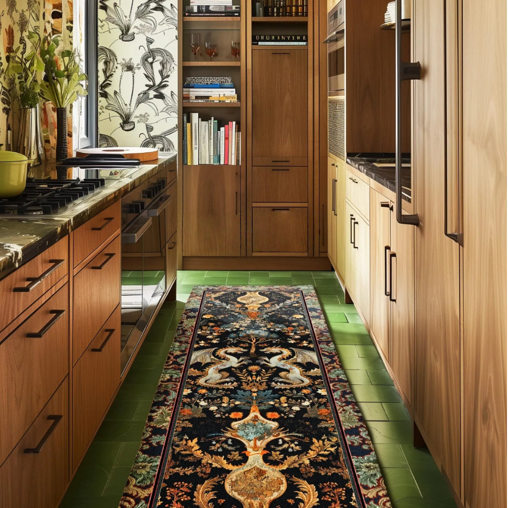 Rococo Dragon Rug Baroque Art