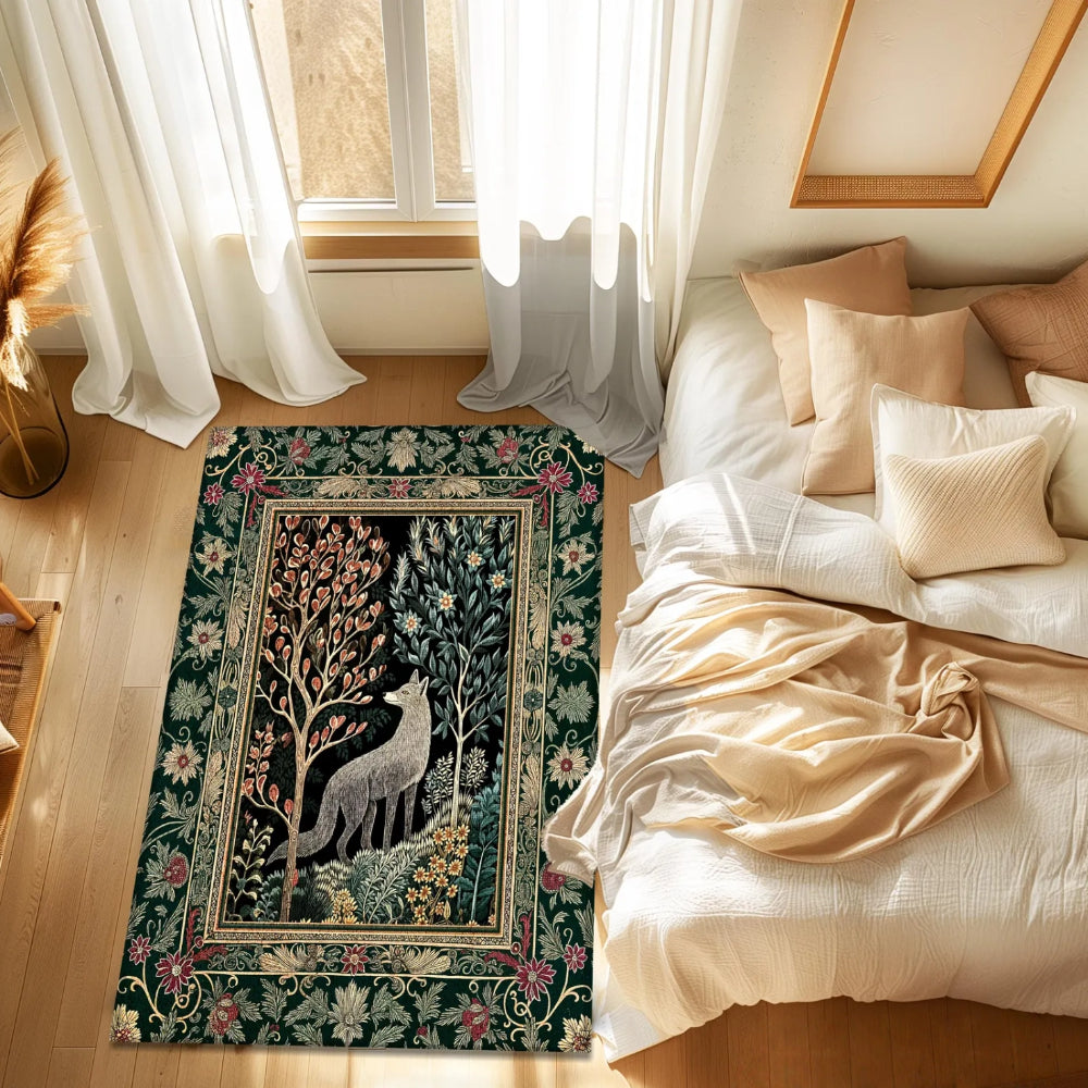 Danish Folk Art Forest Woodland Rug