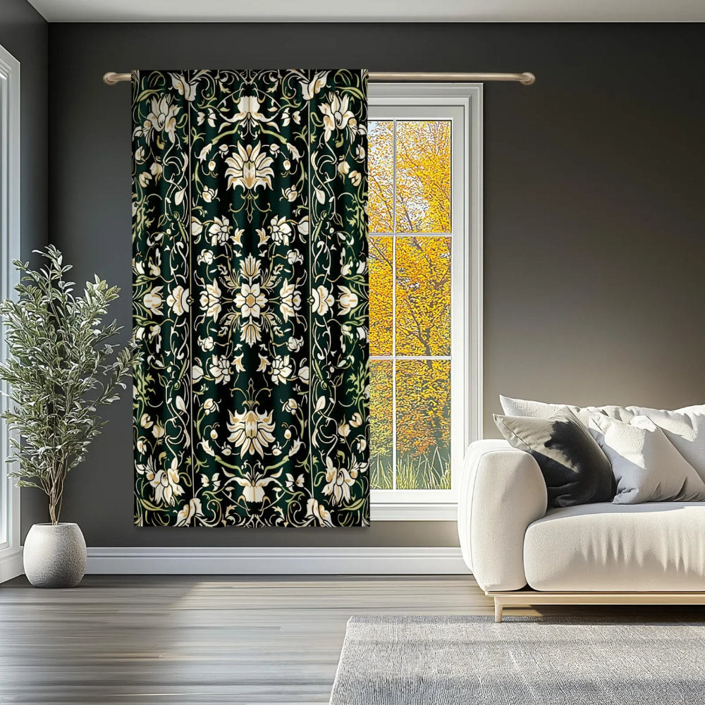 Forest Green Blackout Curtains Renaissance Revival Art