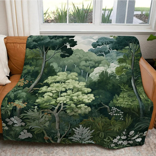 Nature Throw Blanket Vintage Forestcore Woodland Aesthetic