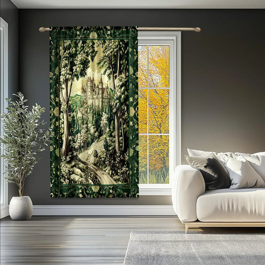 Medieval Castle Blackout Curtains Woodland Forest