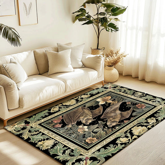 Bat Lovers Rug Gothic Cottagecore Decor
