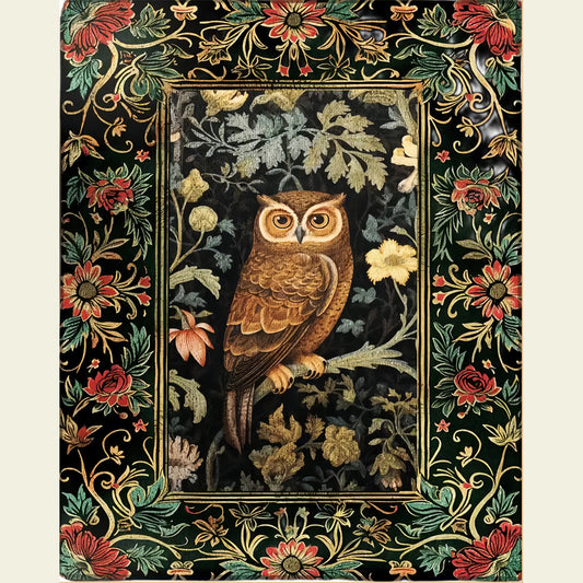 Whimsical Owl Forest Rug