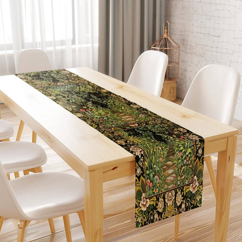 Forest Mystical Table Runner Forest Inspired Botanical Aesthetic