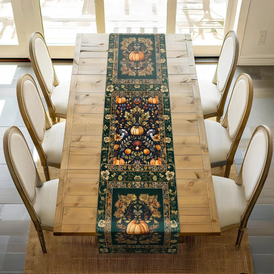 Cottagecore Pumpkin Table Runner Vintage Aesthetic